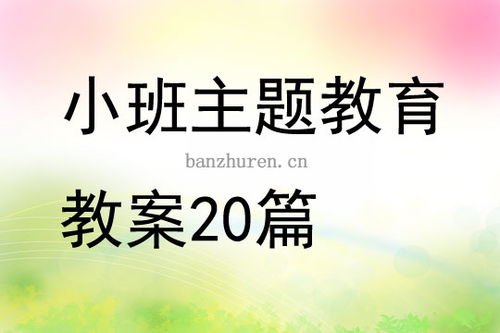 专题教育教案小班，小班主题教育反思 